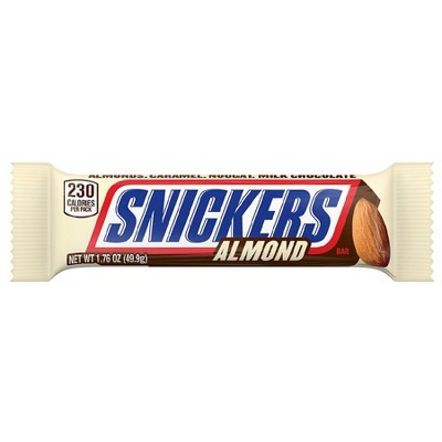 Snickers Almond Singles Size Chocolate Candy Bar 1.76oz