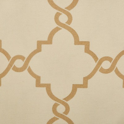 Saratoga Beige and Gold Cotton Blend Grommet Top Valance