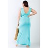 Slickblue Plus Size V-neck Sleeveless Maxi Dress, Slim Fit, Casual or Chic Style, Colors and Size Options - 4 of 4