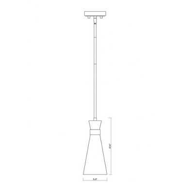 Soriano Hourglass Mini Pendant in Matte Black & Brushed Nickel