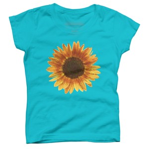 Girl's Design By Humans Sunflower By Maryedenoa T-Shirt - 1 of 3