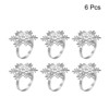 Unique Bargains Alloy Shiny Decorative Wear Resistance Snowflake Shape Napkin Rings 6 Pcs - 3 of 4