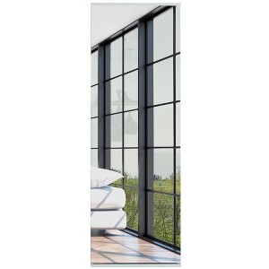 TiramisuBest Xl Shoe Rack, Mirror, Five Interior Shelves, Single Door Cabinet,Black - 1 of 4