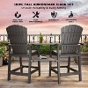 Outdoor Recycled Poly Adirondack Chairs with Connecting Tray,Set of 2 - 3 of 4