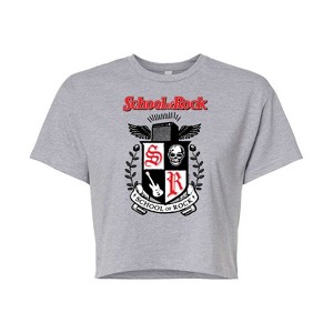 Women's - School of Rock - School Crest Cropped Graphic T-Shirt - 1 of 4
