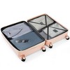 Lyngins 20/24/28 Inch 3 PCs Expandable Carry on Luggage Sets with Cup Holder,Suitcases Sets with Spinner Wheels for Family Trips - 2 of 4