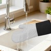 REGALWOVEN Soft Silicone and Cotton Oven Mitts Heat-Resistant Cooking Gloves Gripping for Baking, Kitchen Mitts Set of 2 - 4 of 4