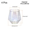 Unique Bargains Stemless Geometric Design Diamond Whiskey Glasses 4 Pcs - 2 of 4