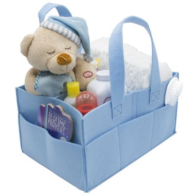 Sorbus Felt Baby Diaper Caddy with Handle, Storage for Diapers, Baby Wipes, Supplies, etc - Portable, Foldable, Removable Compartments