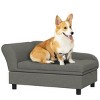 LAOTIES 30" Dog Sofa with Storage,Tufted Pet Couch Bed with Backrest for Small And Medium Dogs - 3 of 4
