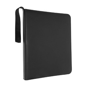 Unique Bargains Card Binder 4 Pocket 50 Black Pages 400 Card Capacity for Sport Card Game Card Black - 1 of 4