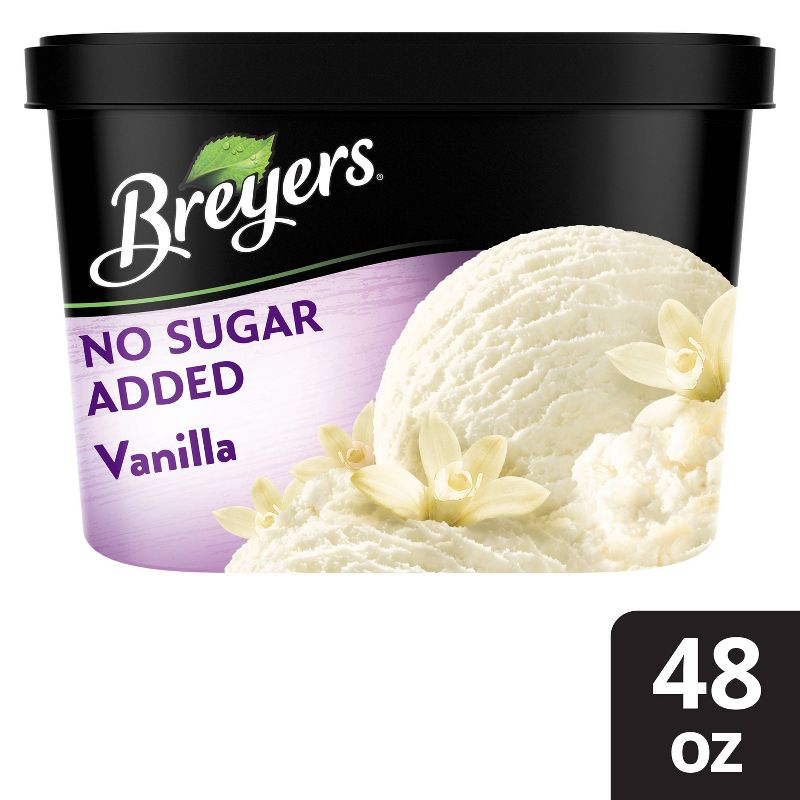 Breyers No Sugar Added Vanilla Frozen Dairy Dessert - 48oz, 1 of 8