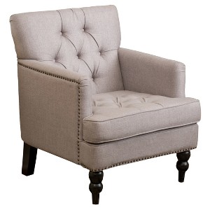 Malone Club Chair - Pewter - Christopher Knight Home, Silver