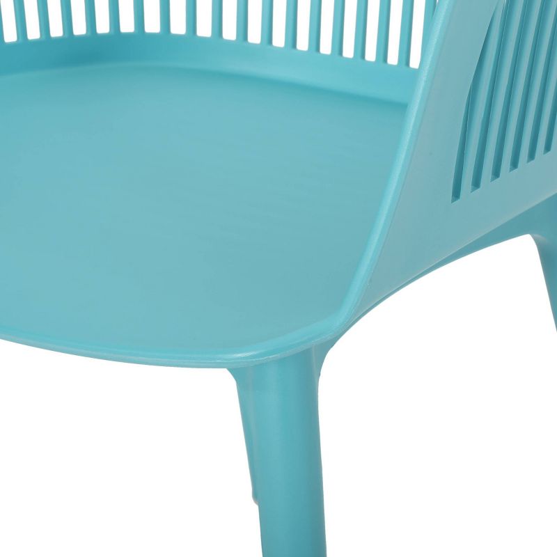 Dahlia 2pk Resin Modern Dining Chair - Teal - Christopher Knight Home, 5 of 10
