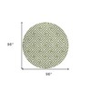 Green And Beige Geometric Washable Indoor Outdoor Area Rug - 3 of 4