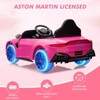 12V Ride on Sports Car for Kids, Licensed Aston Martin Battery Powered Car Toddles, Ride on Toy with RC, Horn, Soft Start - 2 of 4