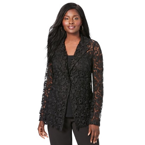 Jessica London Women's Plus Size Long Sleeve Bi-Stretch Blazer