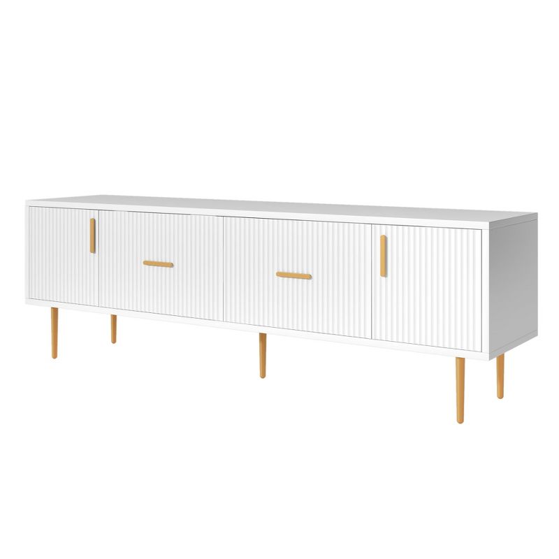 Modern TV Stand for TVs up to 75'' with 5 Champagne Legs-ModernLuxe, 5 of 13