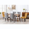 Okak Retro Dining Chairs Set of 2, Comfy Upholstered Wing-Back Chairs with Backstitching Nailhead Trim, Kitchen Chairs with Solid Wood Legs - 3 of 4