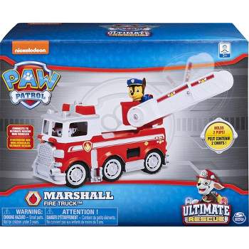Paw Patrol Ultimate Rescue - Marshall's Ultimate Rescue Fire Truck with Moving Ladder and Flip-Open Front Cab, Ages 3 and Up
