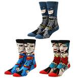 Justice League Dream Team Men's 3-Pack Batman Wonder Woman Superman Crew Socks