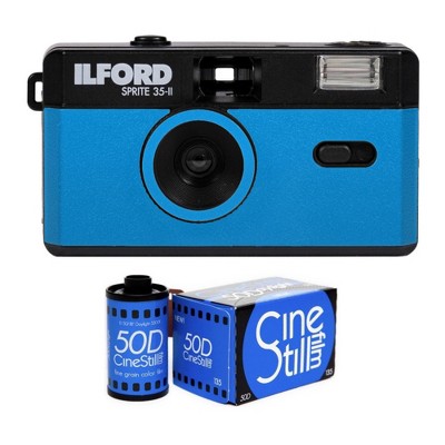 Ilford Sprite 35-II Reusable/Reloadable 35mm Film Camera with CineStill Film