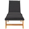 vidaXL Sun Lounger with Cushion Poly Rattan and Solid Wood Acacia - 4 of 4