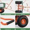 Heavy Duty Steel Garden Cart, Capacity 3 In 1 Pullable Garden Wagon with 13" Wheels, for Gardening Soil, Tools, and Plant Transport - 4 of 4