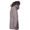Sportoli Jackets for Women Quilted Down Alternative Longer Winter Coat with Fur Trim Hood - 2 of 4