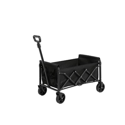 Portable Folding Beach Wagon with Heavy Duty Wheels, Large Capacity Utility Cart for Camping, Grocery, Sports, Garden, Outdoor Use-The Pop Home