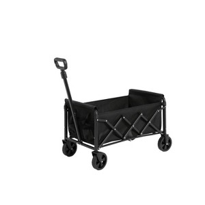 Portable Folding Beach Wagon with Heavy Duty Wheels, Large Capacity Utility Cart for Camping, Grocery, Sports, Garden, Outdoor Use-The Pop Home - 1 of 4
