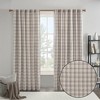 VYNXARIA 50x108" Plaid Rod Pocket and Back Tab Curtain Panel with Fleece Lining Brown(Single Panel) - 2 of 4
