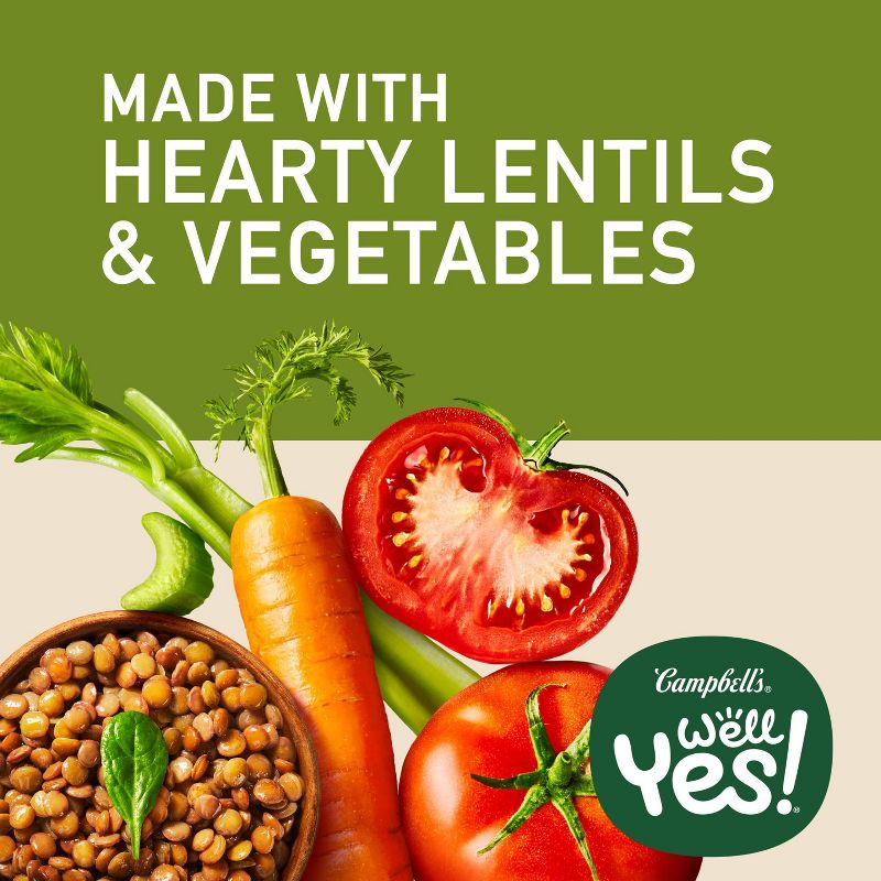 Campbell&#39;s Well Yes! Plant Based Hearty Lentil with Vegetables Soup - 16.3oz, 3 of 14