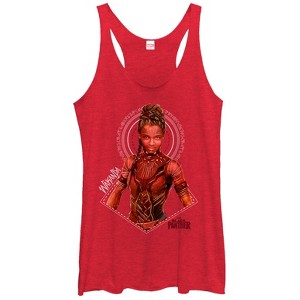 Women's Marvel Black Panther 2018 Shuri Portrait Racerback Tank Top - 1 of 3