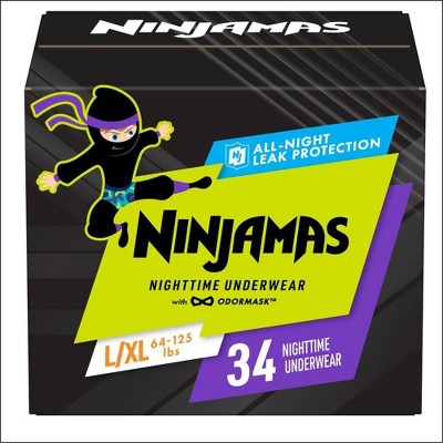Pampers Ninjamas Boys Nighttime Underwear Size L Xl 34ct Target