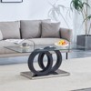 ALEXOUN 47.2 Inch Coffee Table - Modern Stylish Rectangle Glass Coffee Table with MDF Base,Clear Tempered Glass,for Living Room & Office - 2 of 4