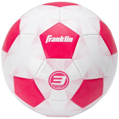 Franklin Sports 2025 Size 3 Bulk Inflated Soccerball - White/Pink