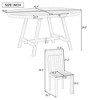 5 Piece Round Dining Table Set For 4-6 Person Extendable Dining Table With 4 Upholstered Dining Chairs For Kitchen Dining Room - 3 of 4