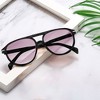 Anna-Kaci Women's Retro-Inspired Double-Bridge Square Sunglasses - 3 of 4
