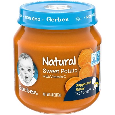 Gerber Natural Glass 1st Foods Sweet Potato Baby Meals - 4oz