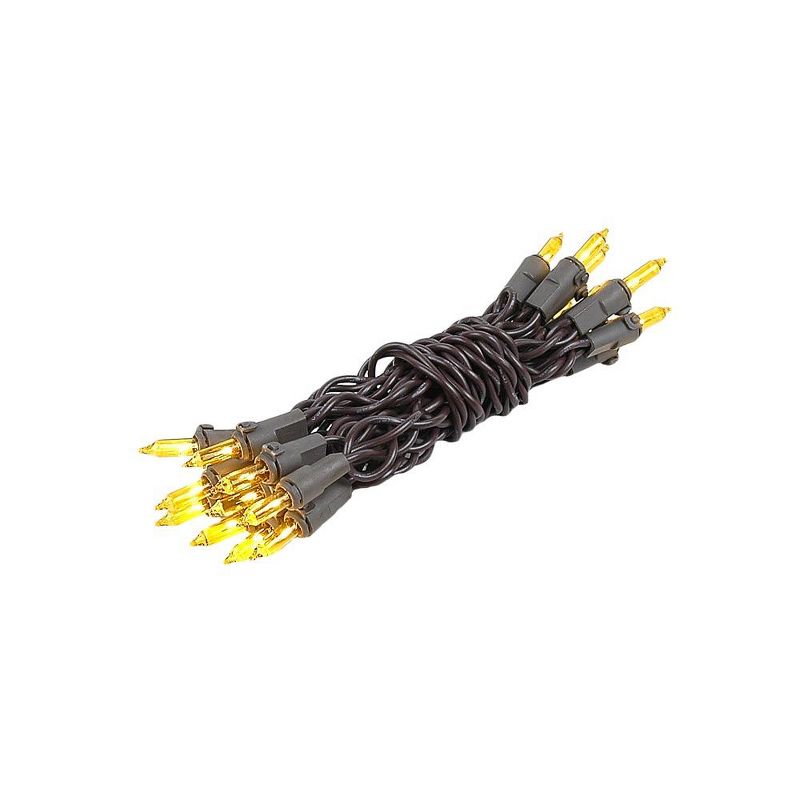 Novelty Lights 20 Light Incandescent Craft Mini Christmas String Lights Brown Wire 8.5 feet, 1 of 5