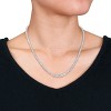EVERLY JEWELRY | Sterling Silver 13 4/5 CT TGW White Cubic Zirconia Necklace, 15"+3" Ext. - 3 of 4