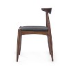 Sapphtopaz Retro Upholstered Dining Chairs Set of 2, Rubberwood Arched Backrest Dining Room Chairs, Wood Kitchen Chairs with Comfort Cushions - 2 of 4