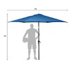 Costway 9FT Patio Umbrella Patio Market Steel Tilt W/ Crank Outdoor Yard Garden Blue - 4 of 4