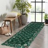 Acekool Floral Runners,Kitchen Runner Rug Ultra-Thin, Non-Slip Hallway Rug Stain Resistant Boho Low-Pile Carpet for ‎Bathroom Bedroom - 2 of 4