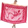 LA LEELA Women's Summer Beach Wrap Bikini Wraps Sarong Swimwear Cover up Skirt Bathing suit Swimsuit Pareo for Women One Size Pink, Lizards - 2 of 4