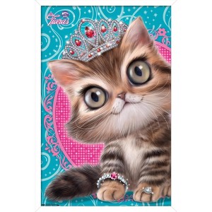 Trends International Animal Club - Kitten in a Tiara Framed Wall Poster Prints - 1 of 4