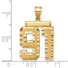 Black Bow Jewelry 14k Yellow Gold, Varsity Collection, Large D/C Pendant Number 91 - 2 of 3