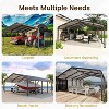 Heynemo 20x20 FT Metal Carport for 2 Cars, Heavy Duty Canopy Carport with Updated Roof & Enhanced Base, Garage Vertaile for RV Car, Truck, Grey - 2 of 4