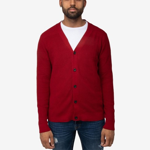 X Ray Men's Cotton Cardigan Sweater In Jester Red Size Medium : Target